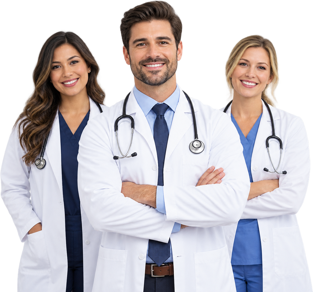 Three physicians from the United Health Solutions team